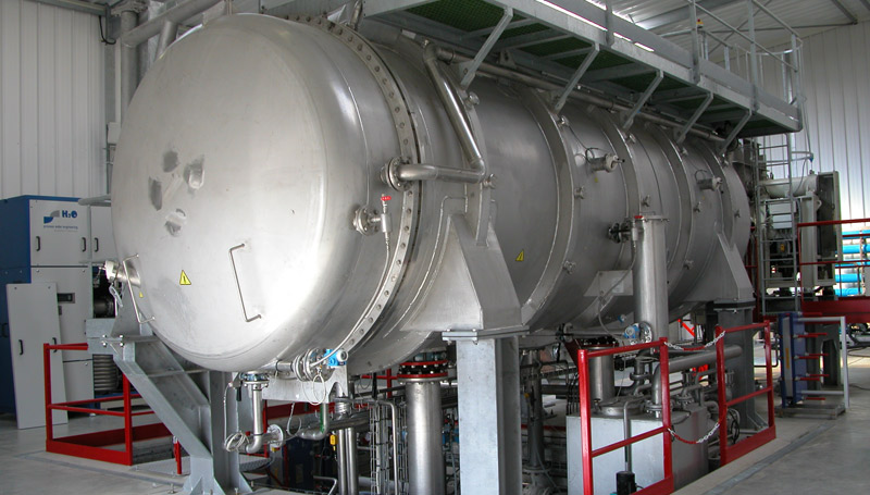 Biome - Evaporateur type flot horizontal arrosé avec compression mécanique de vapeur.